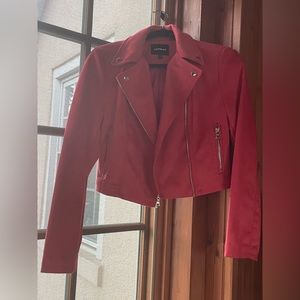 Express Red Suede Jacket Size Small